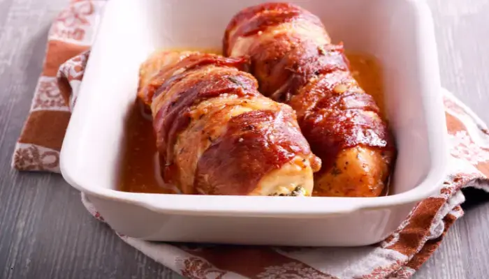 Bacon-Wrapped Cream Cheese Stuffed Chicken