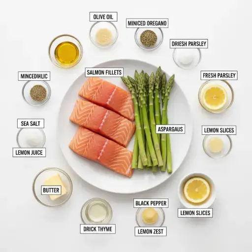 Garlic Herb Salmon Asparagus Sheet Pan Keto 