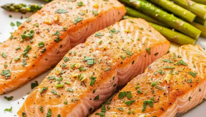 Garlic Herb Salmon Asparagus Sheet Pan Keto Menu