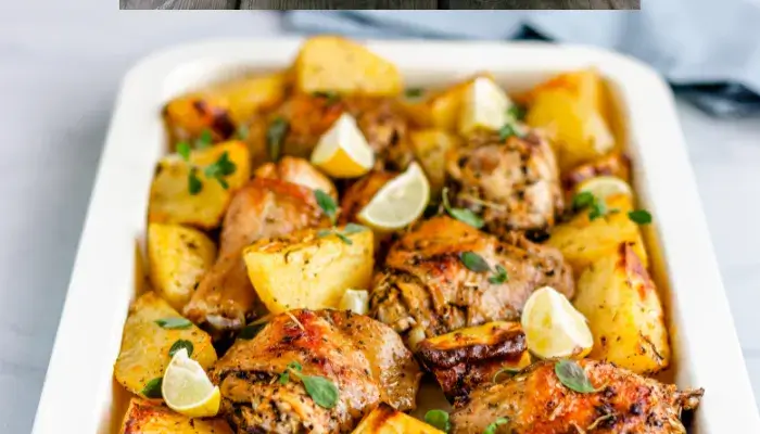 Greek Lemon Chicken Feta Sheet Pan Keto Dinner