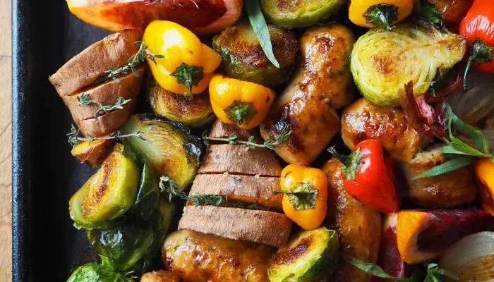 Italian Sausage Broccoli Rabe Sheet Pan Keto Meal