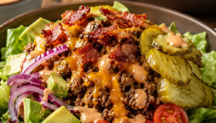 Keto Bacon Cheeseburger Bowls