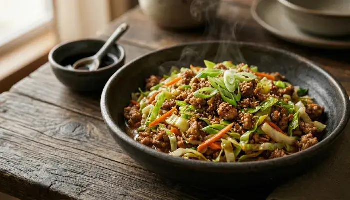 Keto Egg Roll in a Bowl Easy One-Pot Pork Dinner