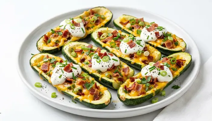 Loaded Zucchini Skins