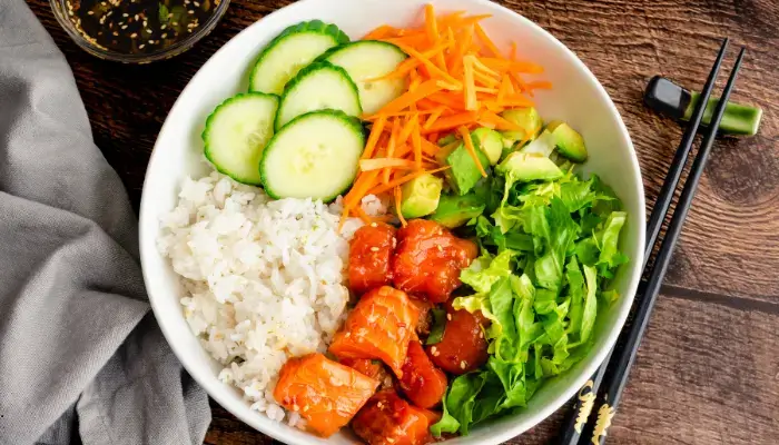 Spicy Salmon Sushi Rice Bowl Recipe
